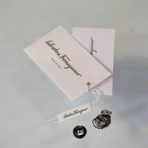 Salvatore Ferragamo Replacement Button Pearlized Silver Color 4 Hole Small